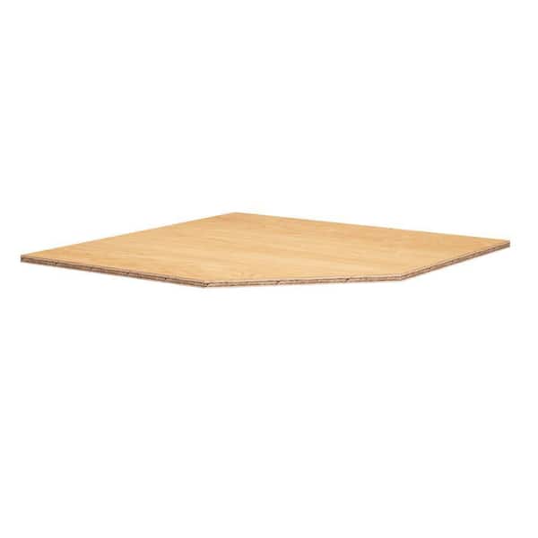 QuickShip Cottage 36 in. W x 23.25 in. D x 0.75 in. H Plywood Corner Diagonal Sink Bottom in White