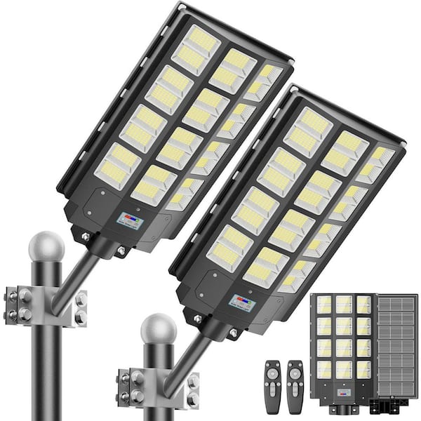 Solar 8000-Watt 240000 Lumen LED Street Work Light Outdoor Flood Light Dusk to Dawn Motion Sensor Tool Only