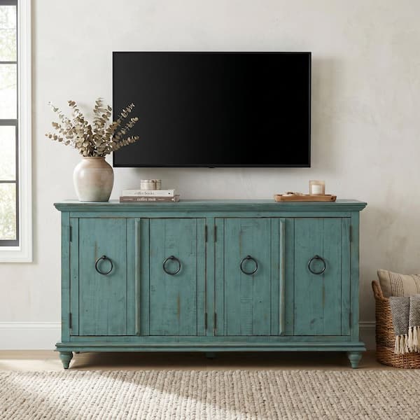 Martin Svensson Home Garden District 65 in. Rustic Turquoise Solid