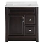 Candlesby 31 in. W x 19 in. D Bathroom Vanity in Charcoal with Cultured Marble Vanity Vanity Top in White