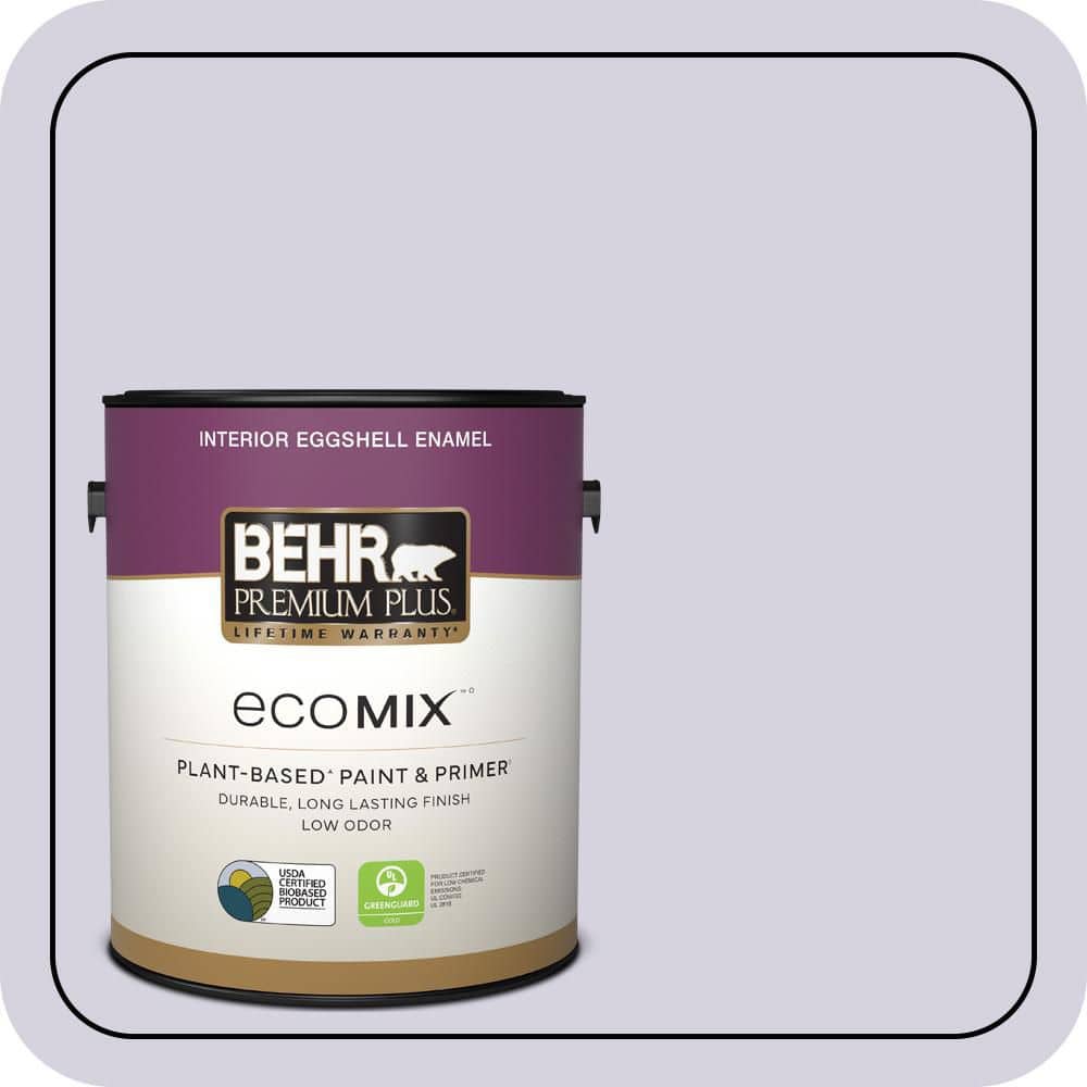 1 gal. #650E-2 Lovely Lavender Eggshell Enamel EcoMix Plant-Based Interior Paint & Primer price history on PriceWatchPro