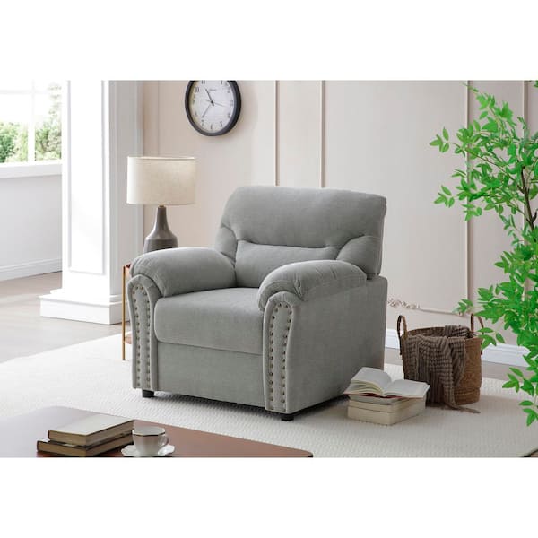 Hamilton Gray Polyester Accent Club Chair