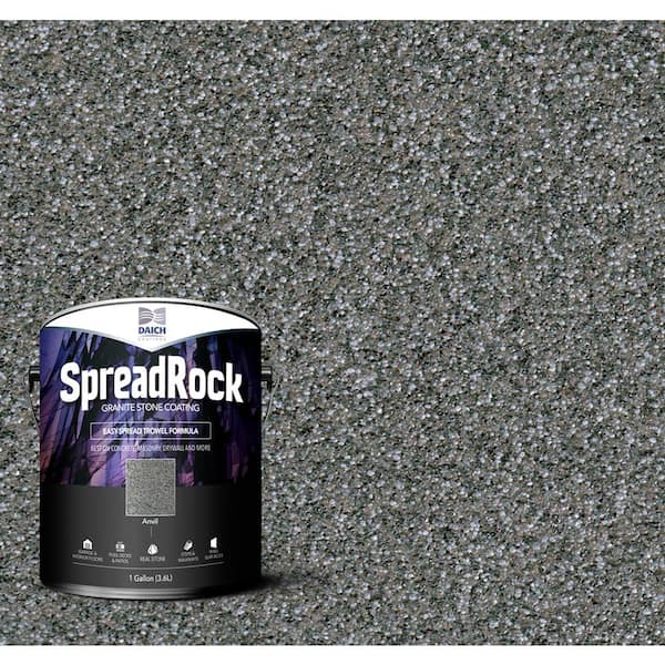 SpreadRock Granite Stone Coating 1 gal. Anvil Satin Interior/Exterior Concrete Resurfacer and Sealer