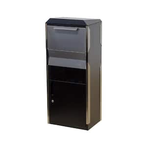 Winfield Black with Stainless Steel Free-Standing Locking Parcel Box