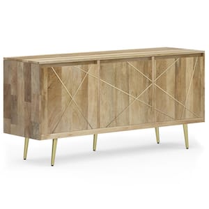 Jager Natural wood 60 in. Sideboard Buffet