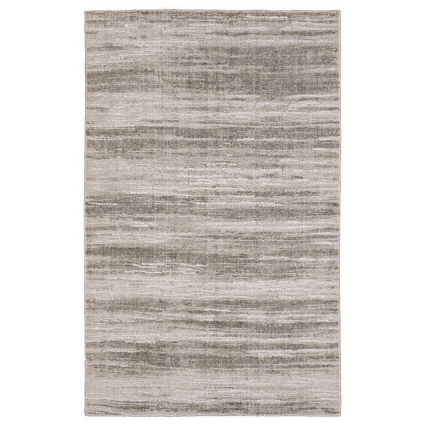 Cadence Beige/Brown 9 ft. x 12 ft. Striped Distressed Wool-Viscose Hand-Loomed Indoor Area Rug