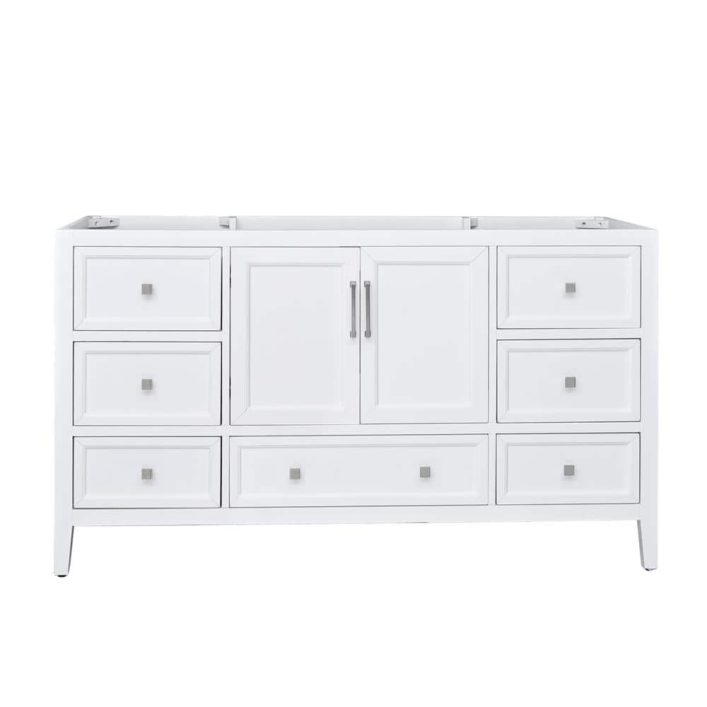 Everette 60'' White Single Freestanding Bathroom Vanity