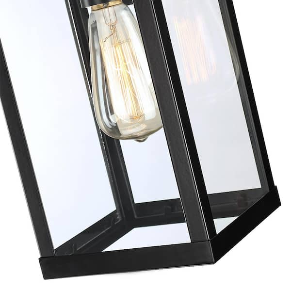TRUE FINE Jefferson 2-Light 25.7 in. Black Large Outdoor Wall Lantern  Sconce Light TD40021OT - The Home Depot