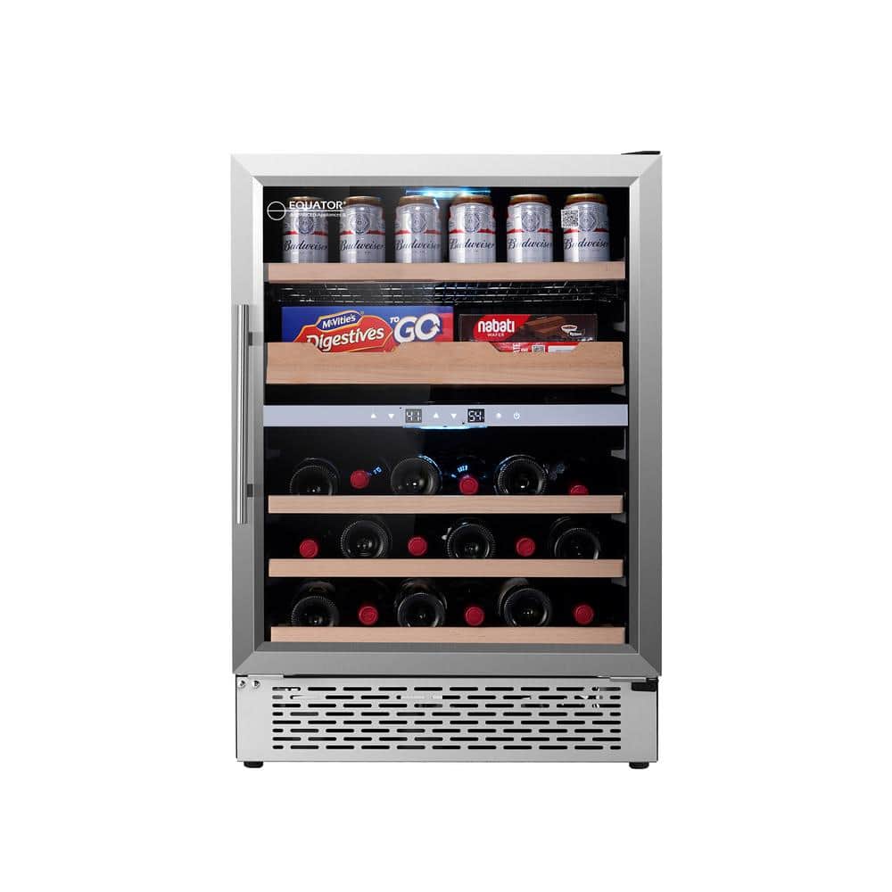 23.4 in. Luxury Hybrid Dual temperature Zone Gourmet Center Beverage cooler