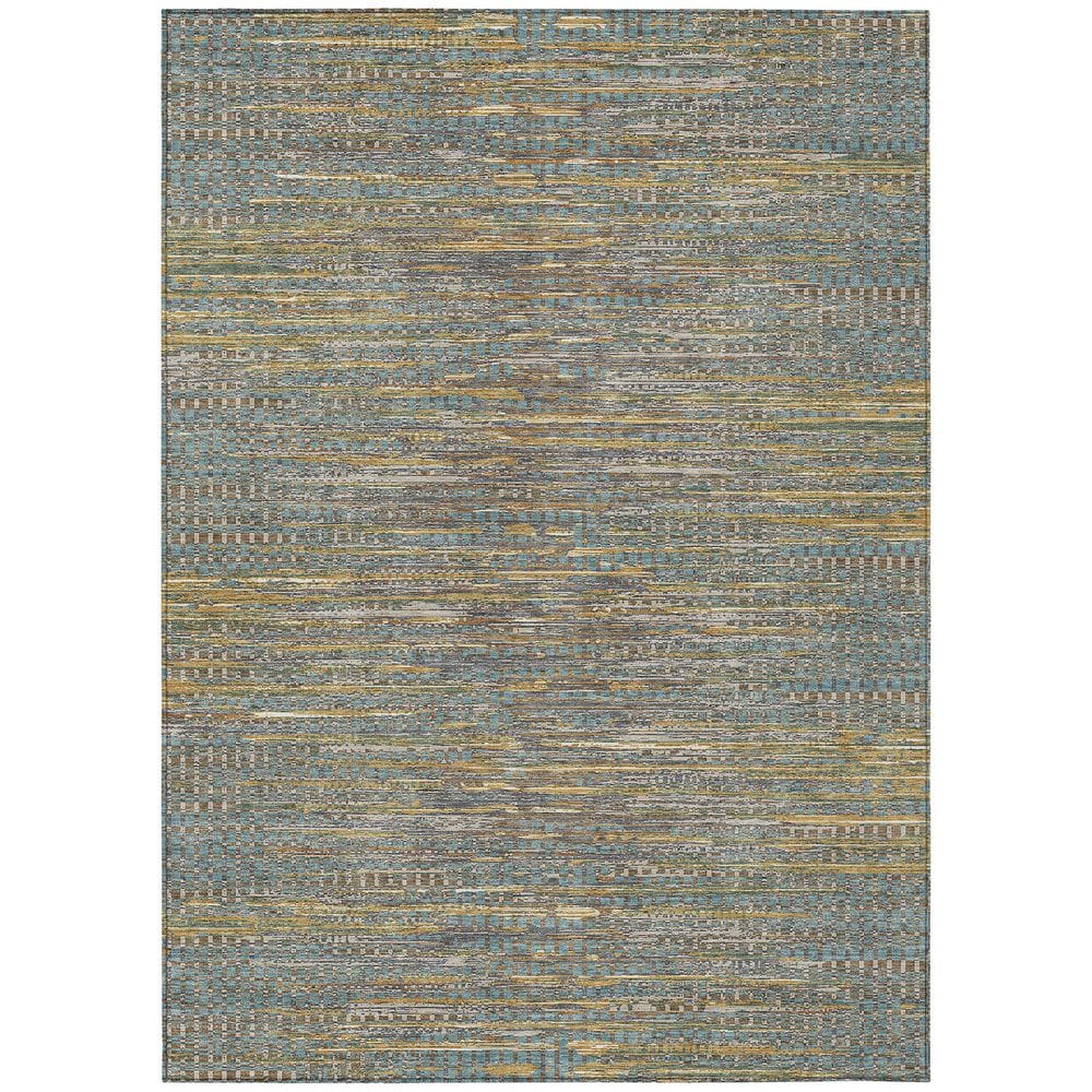 Chantille Machine Washable Indoor/Outdoor Abstract ACN2642 Teal 3 ft. x 5 ft. Area Rug price history on PriceWatchPro