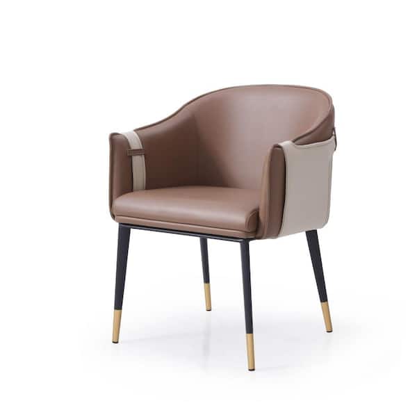 Benjara Multi-Color Leather Metal Frame Dining Chair