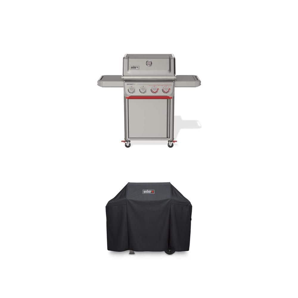 Weber Spirit E-425C 4-Burner Liquid Propane Gas Grill in Titanium