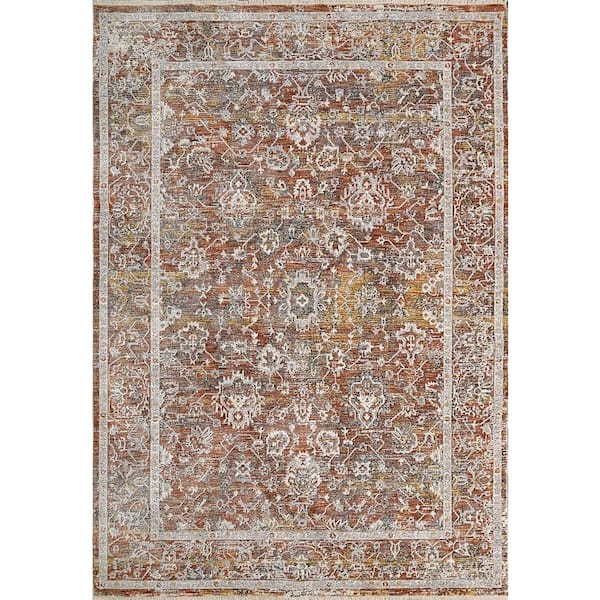 Skyler 5 ft. 3 in. X 7 ft. 7 in. Copper/Multi Oriental Indoor Area Rug