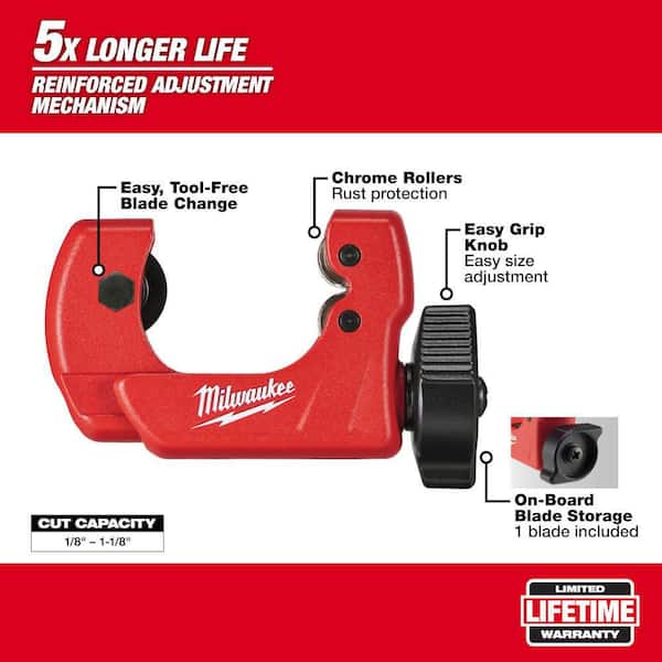 1 in. Mini Copper Tubing Cutter with 1/2 in. Mini Copper Tubing Cutter