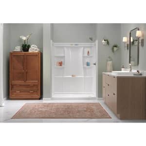 Classic 500 32 in. L x 60 in. W x 72 in. H Alcove Shower Kit with Shower Wall and Shower Pan in High Gloss White