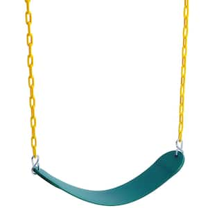 2-Pack Swing Seats, with 66 in. Coated Chains and Snap Hooks, Support 300 lbs. Swings Replacement for Outdoor Swing Set