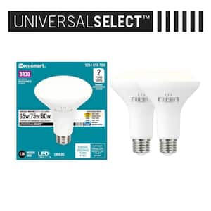 Universal Select 65/75/90-Watt Equivalent BR30 Dimmable LED Flood Light Bulb with Selectable Color Temperature (2-Pack)