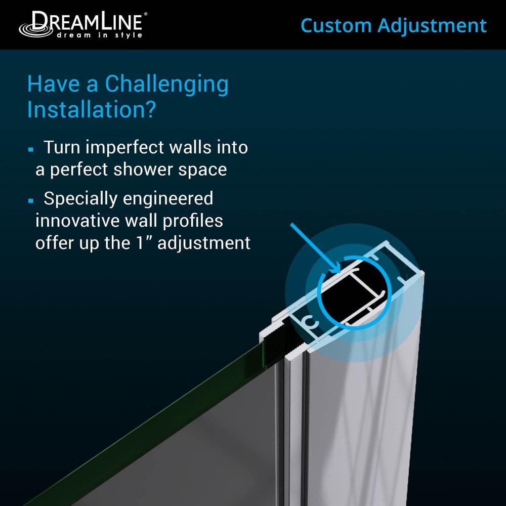 Unidoor 30" x 72" Frameless Clear Glass Shower Door