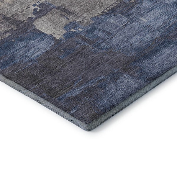 Mayfield Premium Machine Washable Abstract AMF1473 Mocha 10 ft. x 14 ft. Area Rug