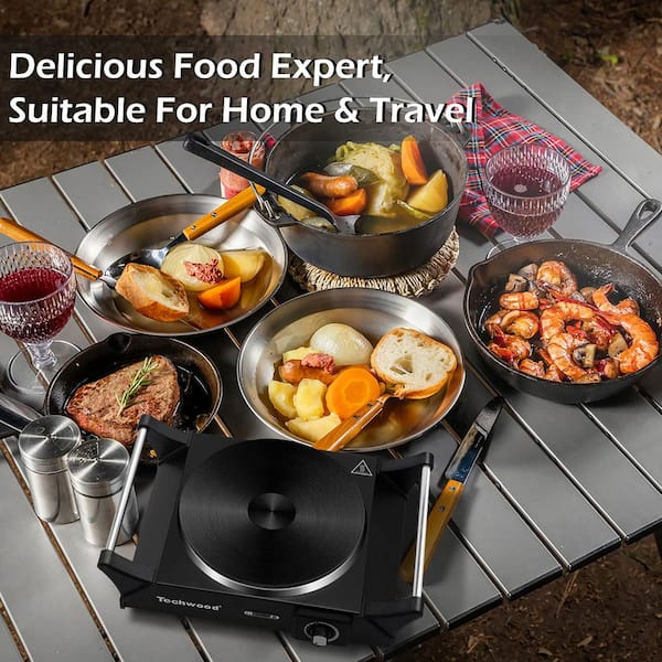 Numhew 1500 W Single Burner 7.5 in. Black Electric Hot Plate Stove