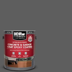 1 gal. #N520-6 Asphalt Gray Self-Priming 1-Part Epoxy Satin Interior/Exterior Concrete and Garage Floor Paint