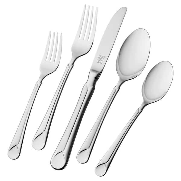 Provence 65-Pieces, Service for 12, 18/10 Stainless Steel Flatware Set