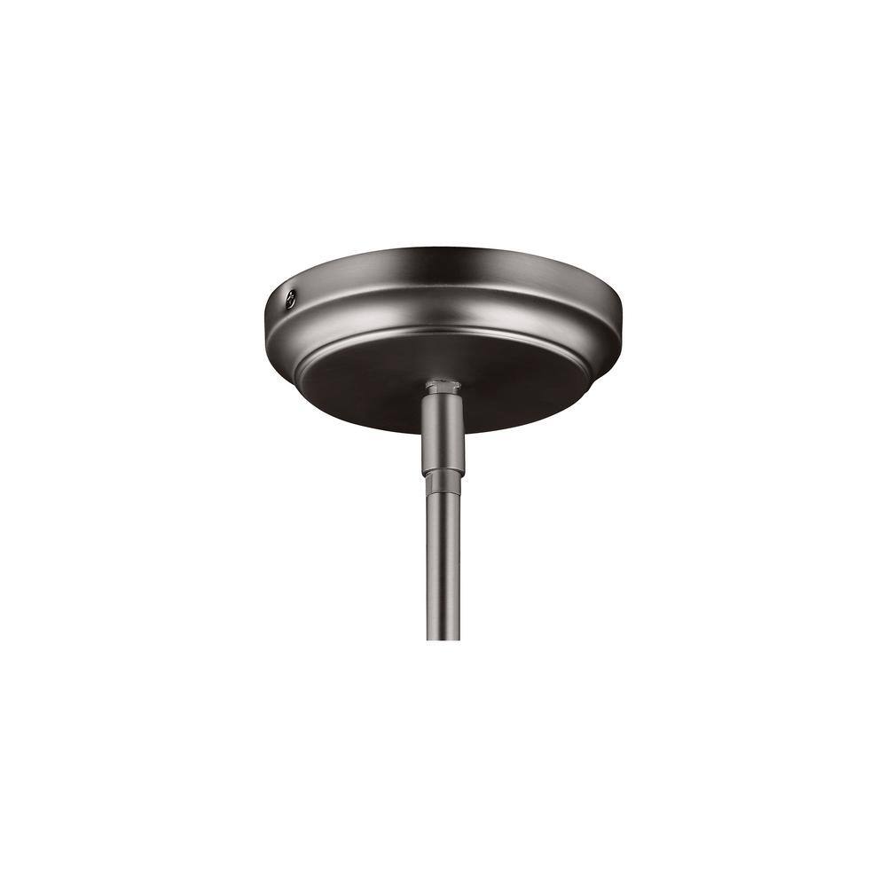 Satin Nickel Mini Pendant with Clear Seeded Glass Shade
