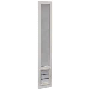 6.625 in. x 11.25 in. Medium White Insulated AirSeal Pet Patio Door Insert for 76.75 in. to 78.5 in. Vinyl Sliding Door