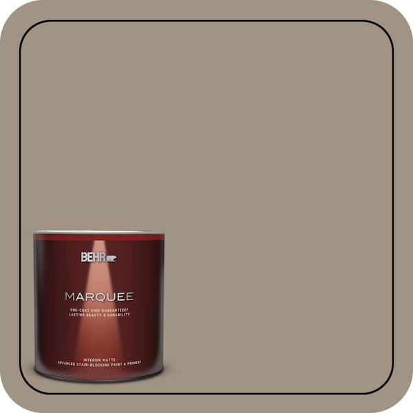 BEHR MARQUEE 1 qt. #PPU7-23 Rolling Pebble One-Coat Hide Matte Interior Paint & Primer