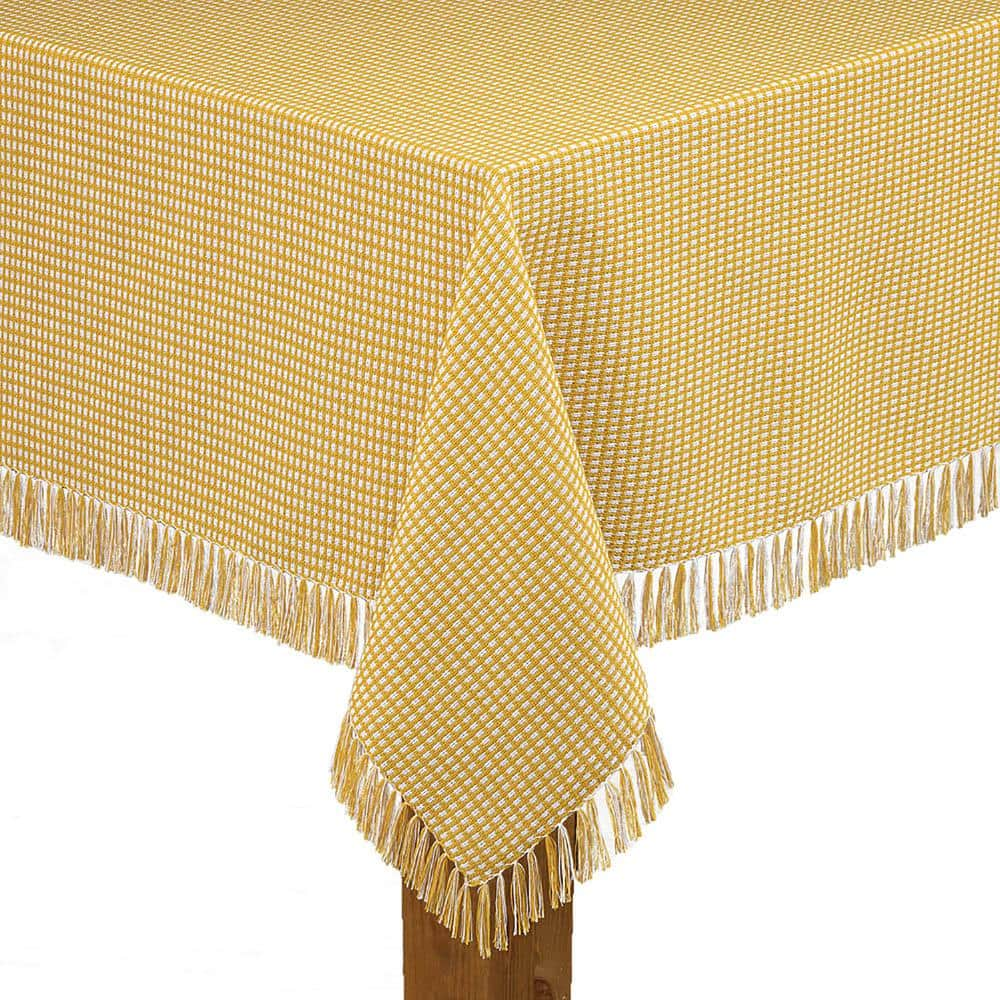 Lintex Homespun Gold 100% Cotton Tablecloth 52"X52"