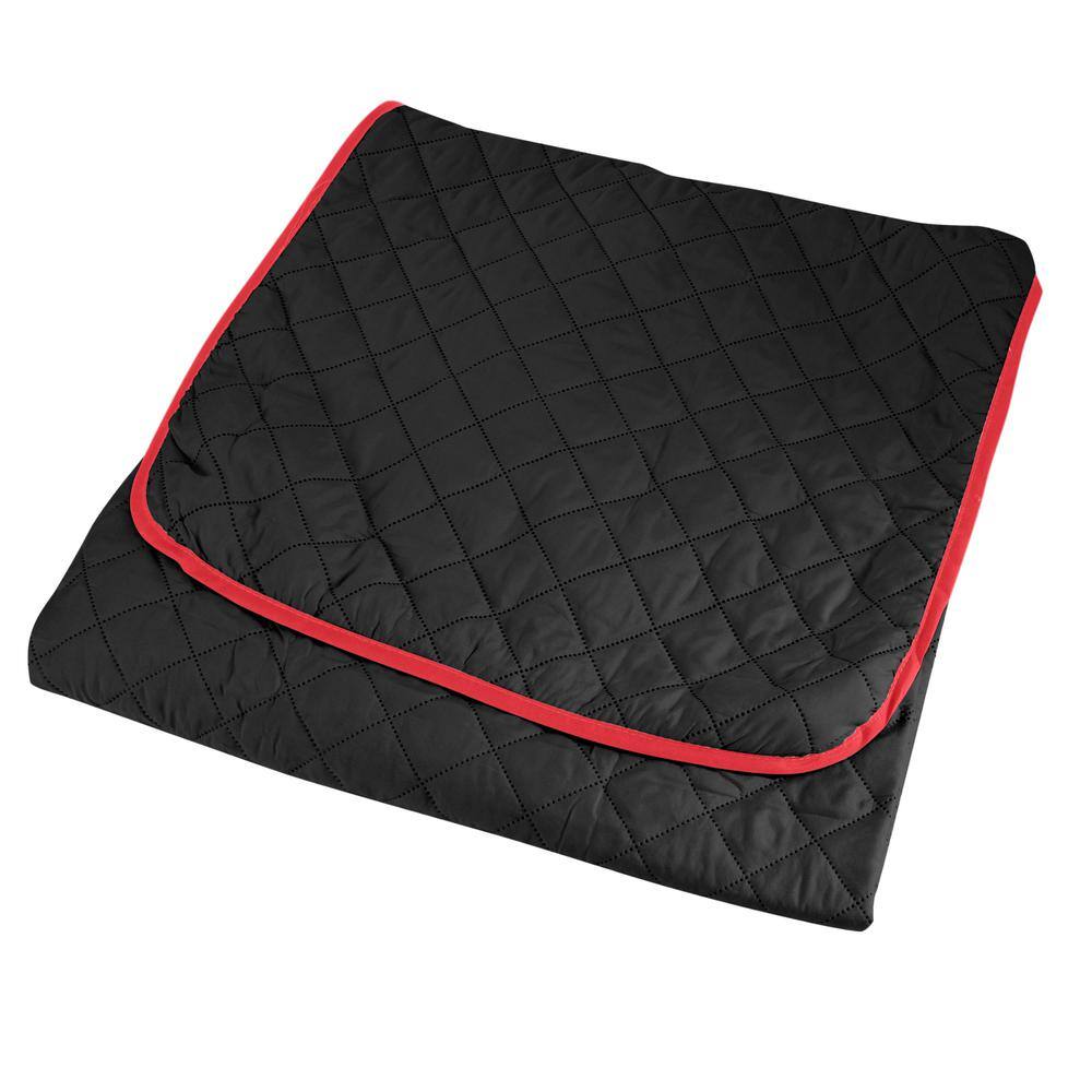 Reversible Burgundy and Black Quilted Sofa Protector