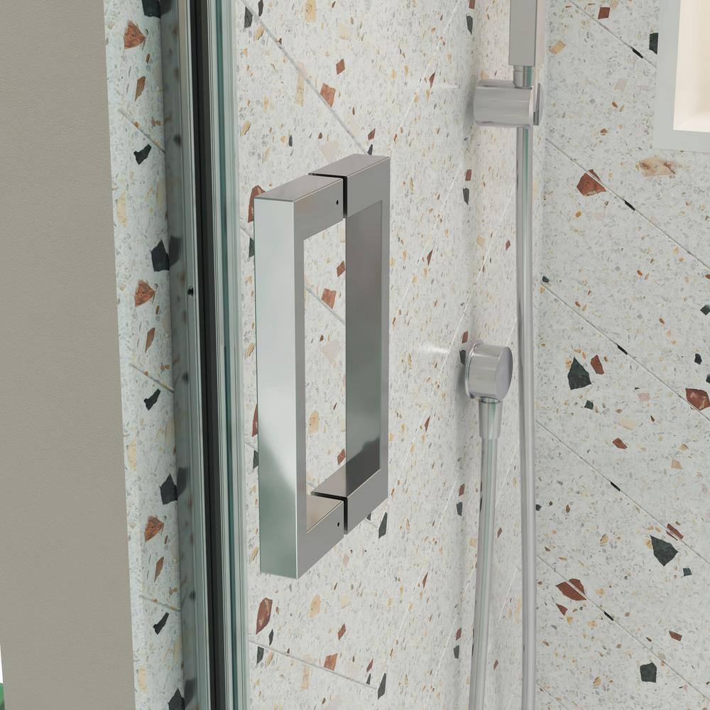 60" x 58" Chrome Sliding Shower Door with Tempered Glass