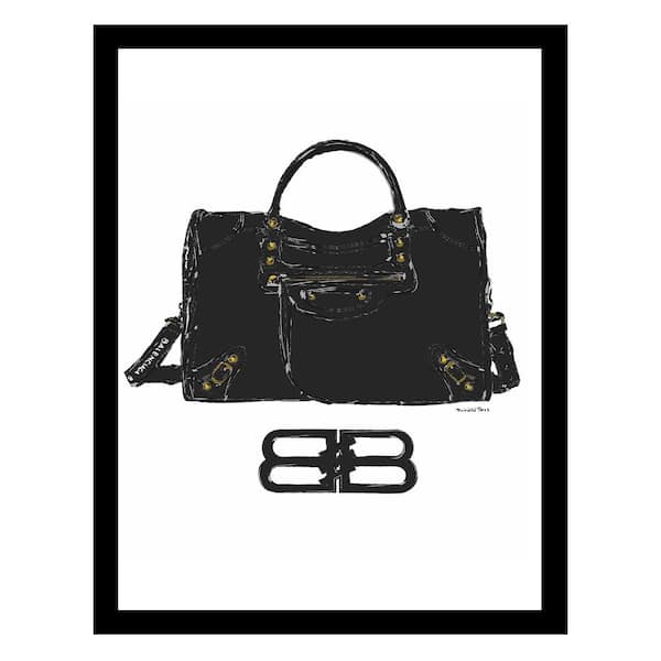 VENICE BEACH Collections Designer Handbag by Fairchild Paris 1-Piece Framed Graphic Print Abstract Poster Art Print 18 in. x 14 in.