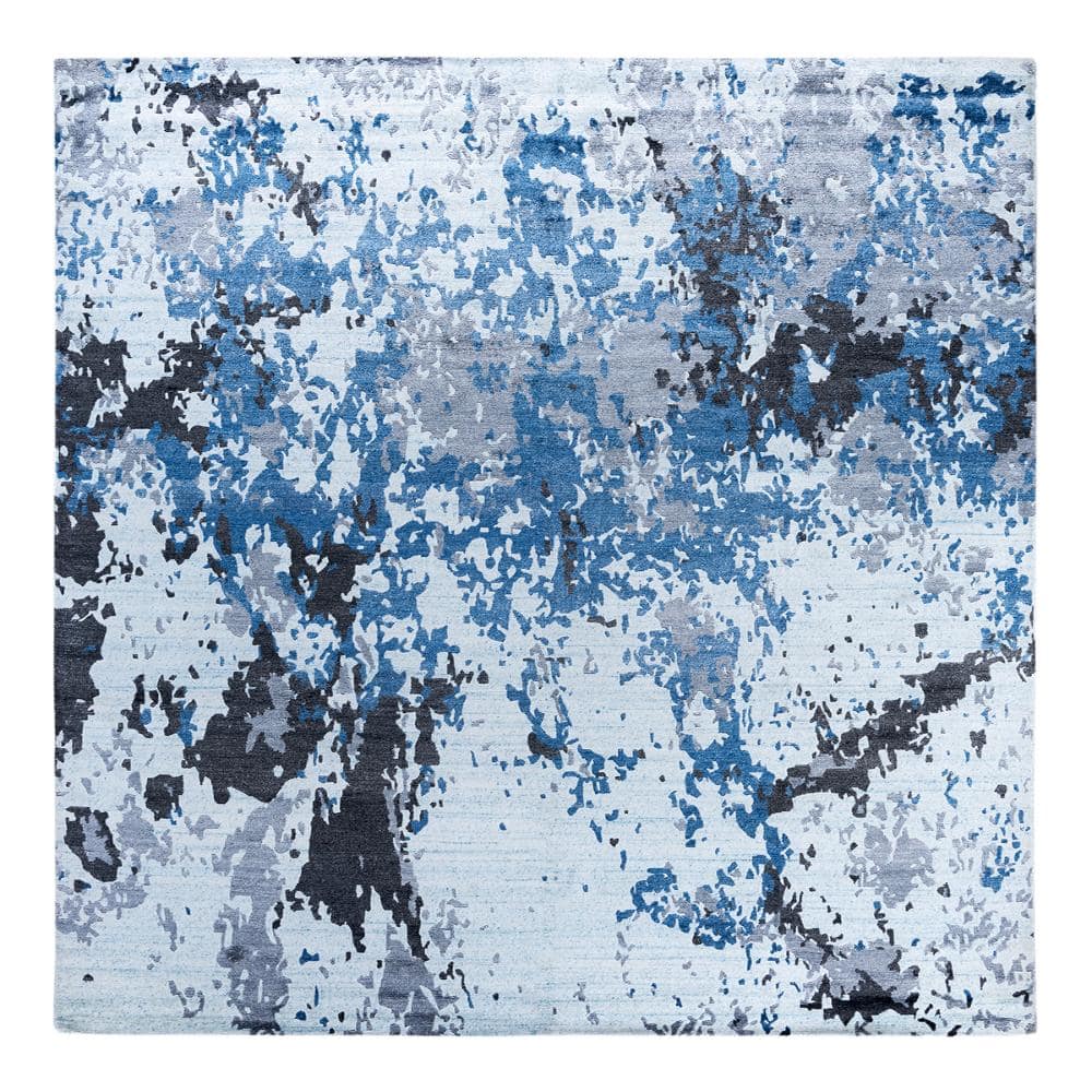 Modern-Contemporary Blue 8 X 10 Hand-Knotted Silk Indoor Area Rug price history on PriceWatchPro