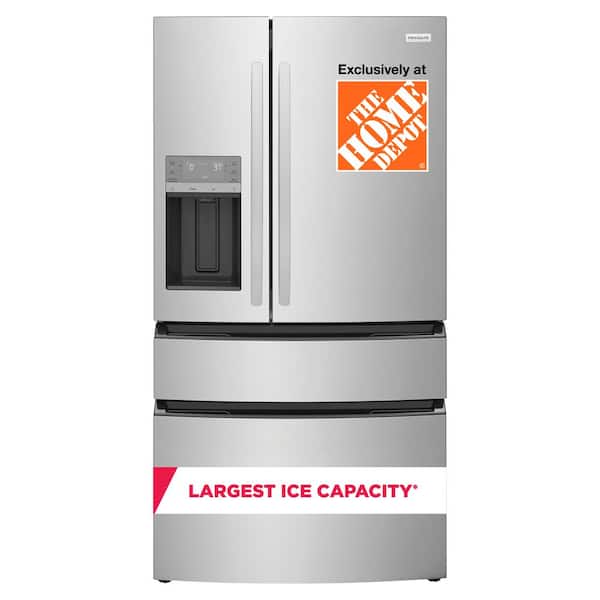 36 in. 26 cu. ft. Standard-Depth 4-Door French Door Refrigerator in Fingerprint-Resistant Stainless Steel Look