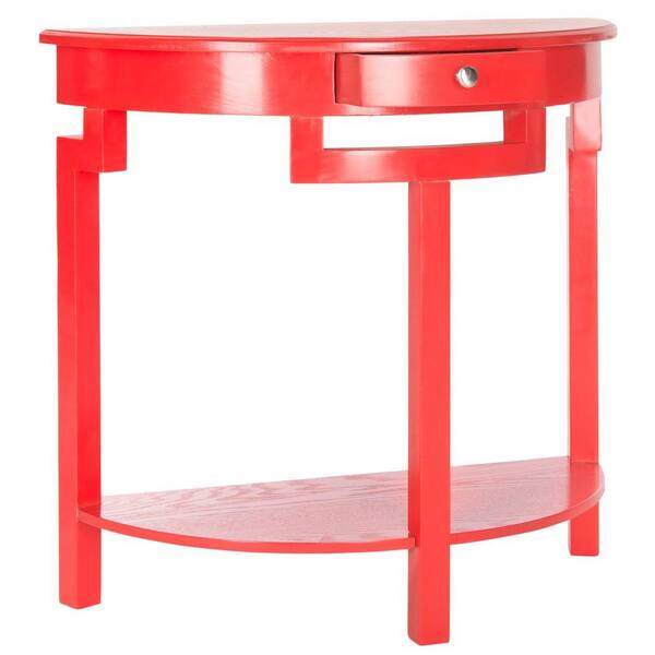 red half moon table