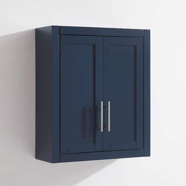 Savannah 22 in. x 26 in. Blue Surface Mount Medicine Cabinet without Mirror