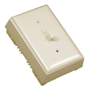 Wiremold Non-Metallic PVC Raceway 15 Amp Toggle Switch Box Kit with Faceplate and Device Switch, Ivory