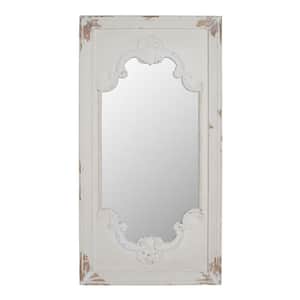 1.6 in. W x 54.3 in. H Wooden Frame White Wall Mirror