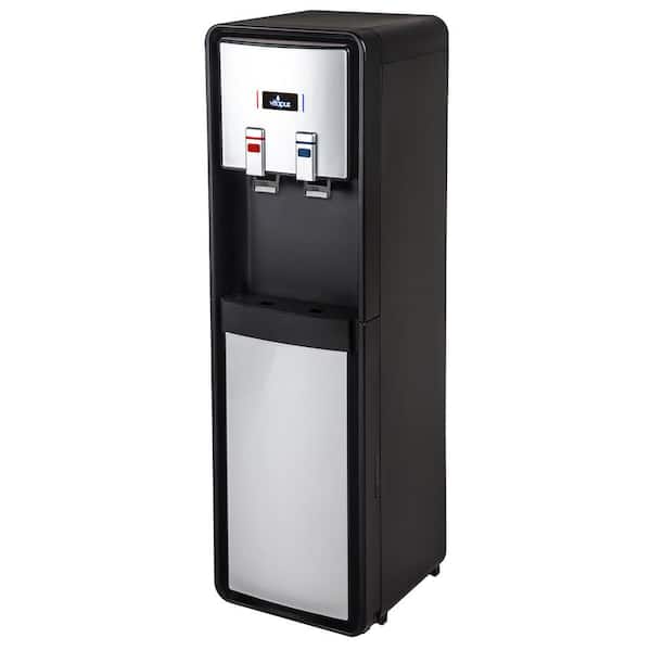 VITAPUR VWD1086BLS-PL 3-5 Gal. Bottom Load Water Dispenser/Cooler (Hot and Cold) in Black/Stainless with Easy-to-Use Push Levers - 1