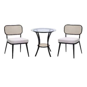 Frydel 3-piece Black Table and Chairs Set