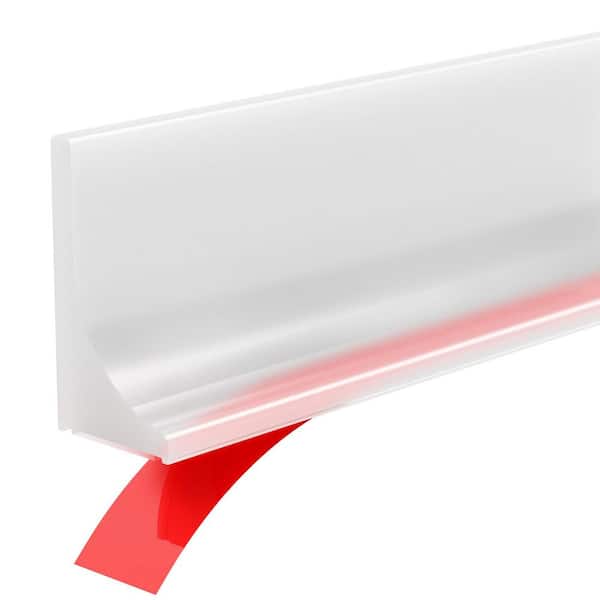 Shower Water Dam Silicone Series 5 in. L x 5 in. W Clear Shower Threshold Water Barrier Bath Accessory