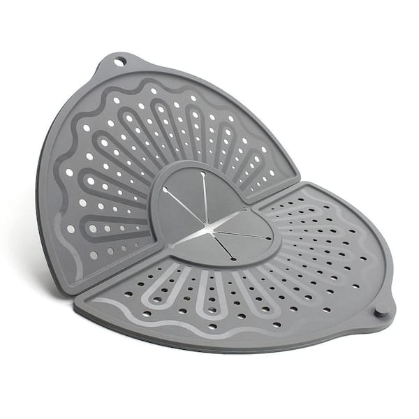 Silicone Splatter Screen For 10 in. 11 in. and 12 in. Frying Pan, Foldable Splash Guard, Multi-Use Grease Splatter Guard