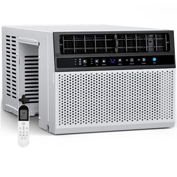 12,000 BTU (8,100 BTU DOE) 120-Volt Window Air Conditioner w/Dehumidifier up to 550 sq. ft. White