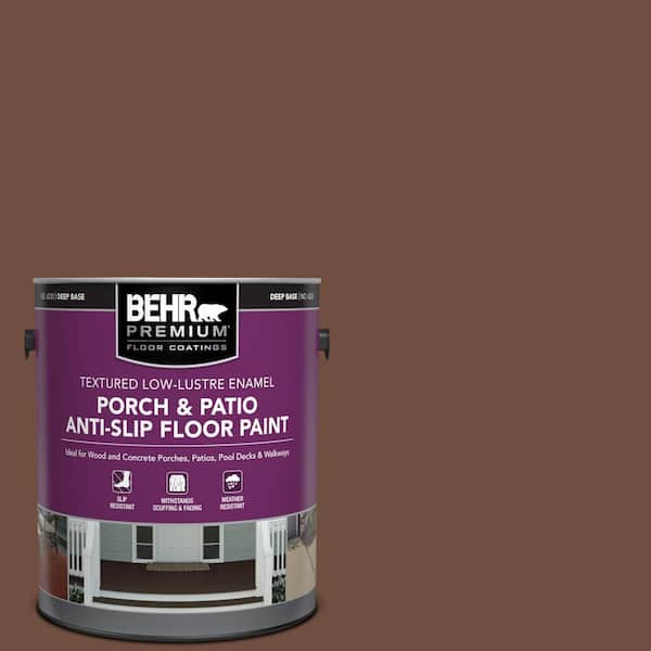 BEHR PREMIUM 1 gal. #N160-7 Brown Velvet Textured Low-Lustre Enamel Interior/Exterior Porch and Patio Anti-Slip Floor Paint