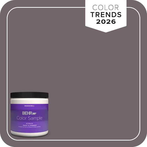 BEHR PREMIUM PLUS 8 oz. #N570-5 Curtain Call Eggshell Enamel Interior Paint & Primer Color Sample