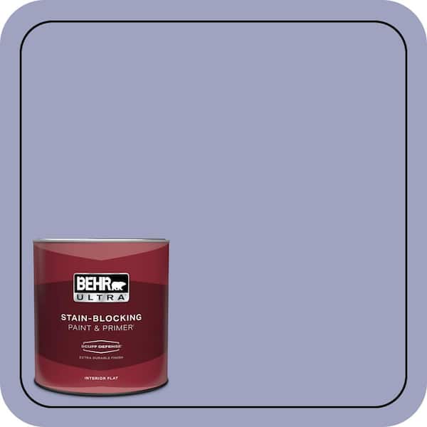 BEHR ULTRA 1 qt. #630D-4 Ruffled Iris Extra Durable Flat Interior Paint & Primer