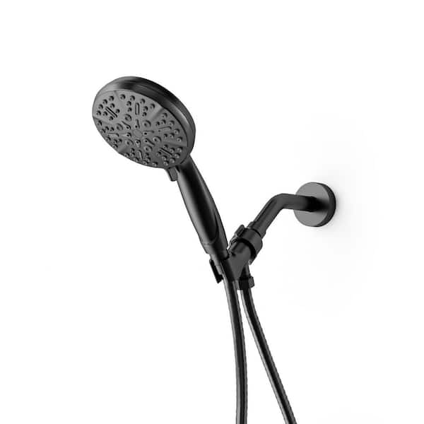 YAWWALK 5 in. Single Handle 5-Spray Tub and Shower Faucet 1.8 GPM in Matte Black