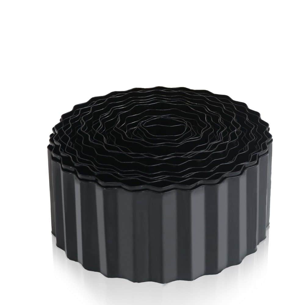 6 in. H x 600 in. L x 0.01 in. W Metal Corrugated Garden Edging, Flexible Bender Border, Black price history on PriceWatchPro