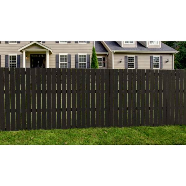 Natures Composites Composite Fence and Gate Picket - Square Top - Raven (Black) - 3/8in. x 3.5in. x 5 3/4ft. (10-Pack)